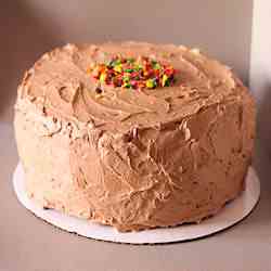 Frosted Chocolate Chip Cookie Cake