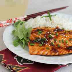 Pineapple Teriyaki Glazed Salmon