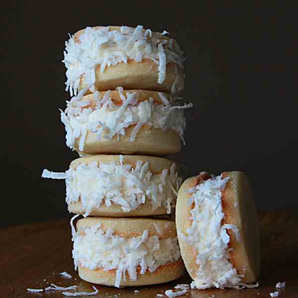 Coconut shortbread ice cream sandwich