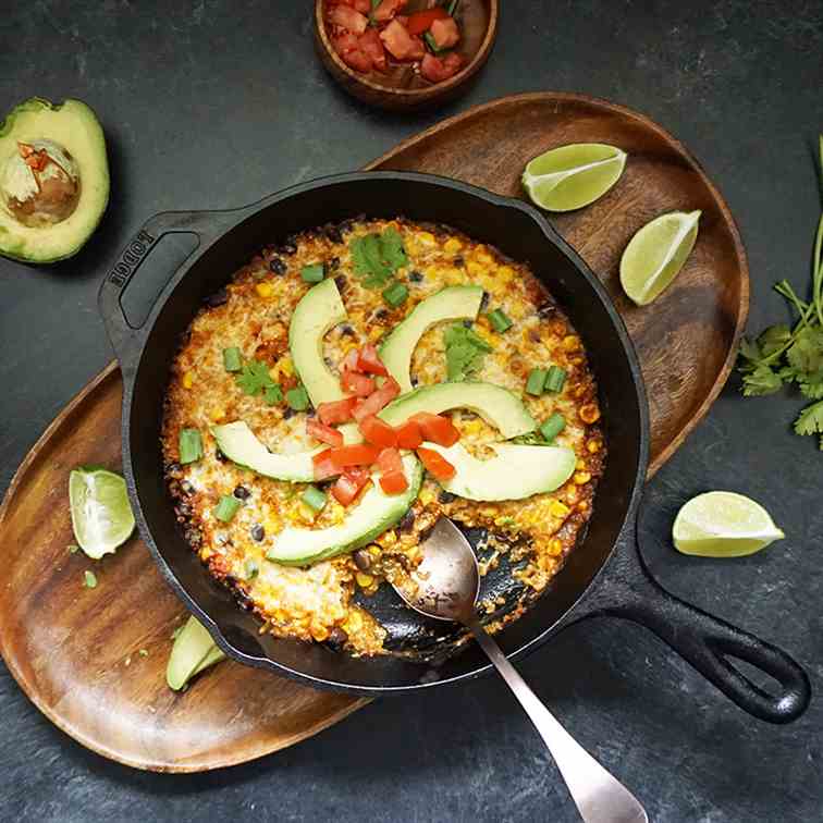 Quinoa enchilada skillet