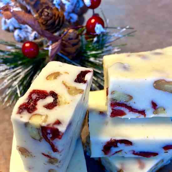White Chocolate Cranberry Pecan Candy