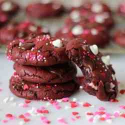 Red Velvet Chocolate Chip Cookies