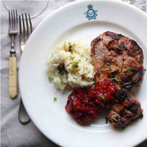Pork Chops with Cranberry Relish