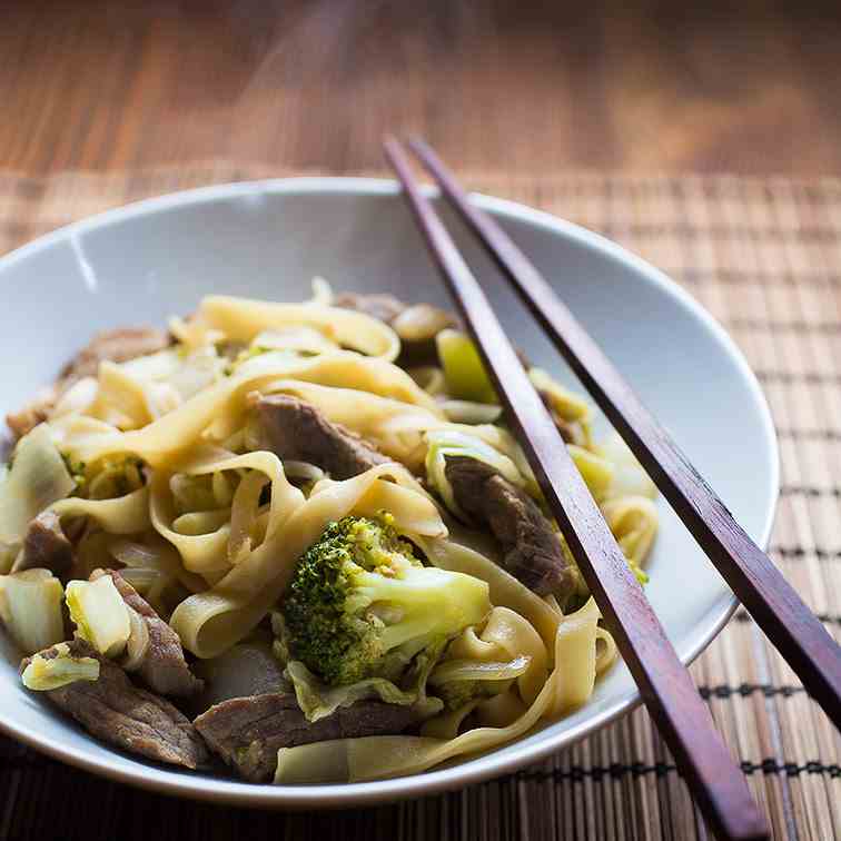 Asian Pork 'n' Beef Noodles