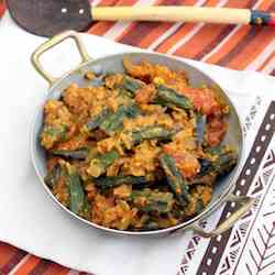 Okra in Coconut and Cashew Gravy