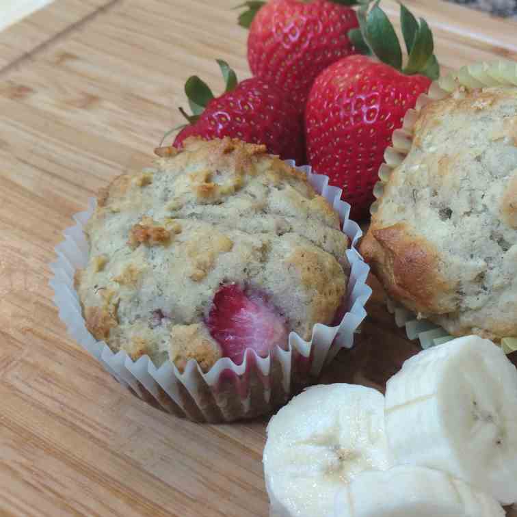 Strawberry Banana Muffins