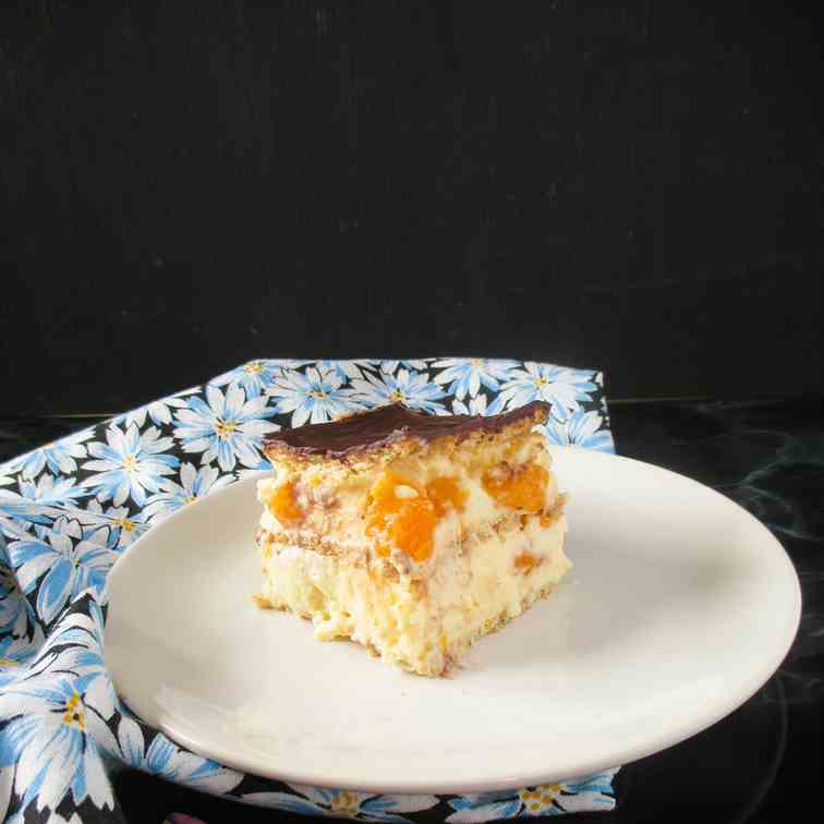 No-bake pudding tangerine dessert