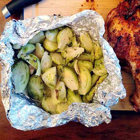 Brussels Sprouts with Thyme & Garlic