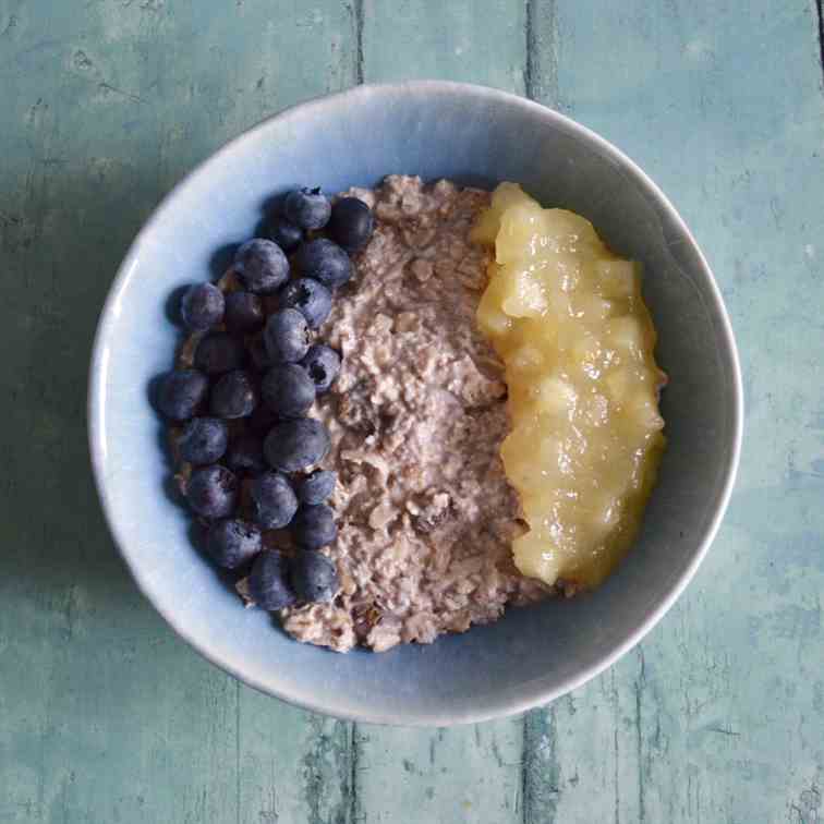 Apple and Blueberry Bircher