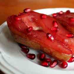 Baked Pears in Spiced Pomegranate Syrup