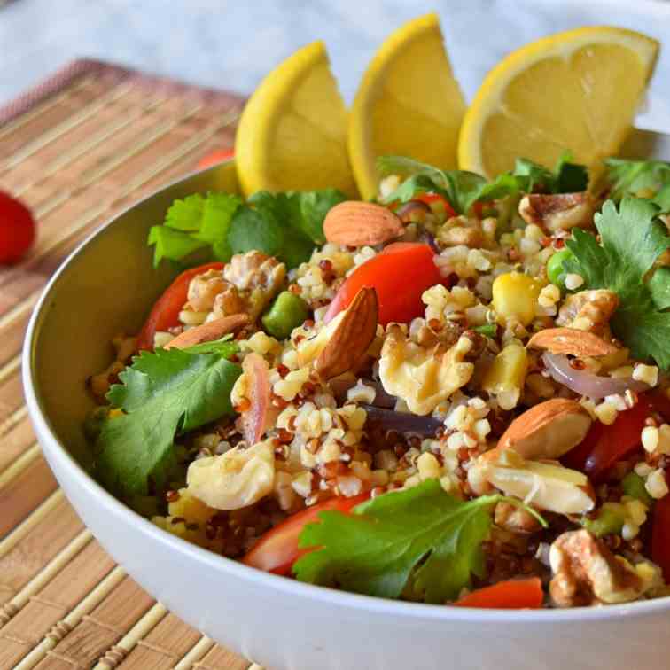 Bulgur Wheat and Quinoa Pilaf