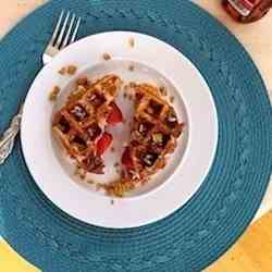 Healthy Faux Waffle Breakfast Sandwiches