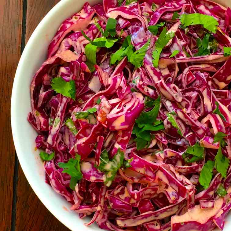 Just Red Cabbage Slaw