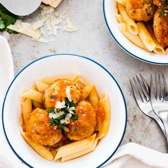 Baked Turkey and Ricotta Meatballs