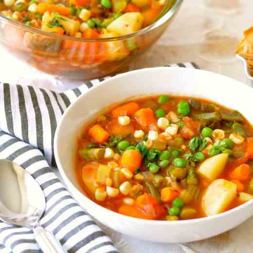 Easy Vegetable Soup With Poblano Peppers