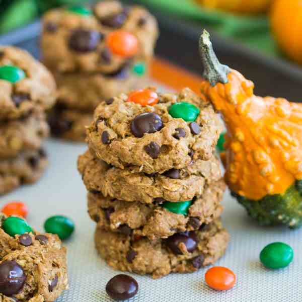 pumpkin spice monster cookies