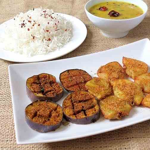 Sindhi baigan and aloo tuk