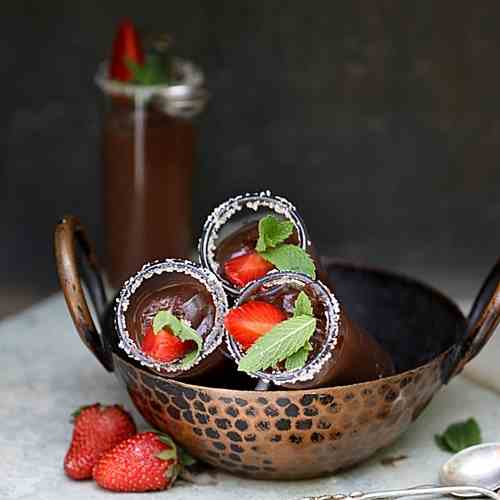 Crème au chocolat shots