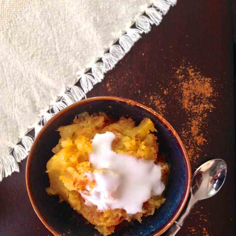 Pumpkin Pie Spiced Squash w-Coconut Cream