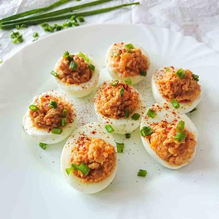 Chicken deviled eggs