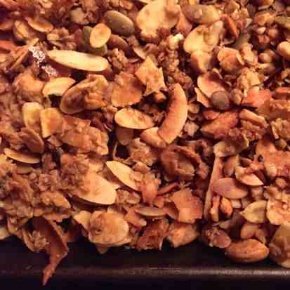 salty sweet maple granola