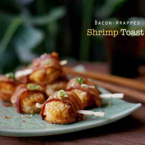 Bacon Wrapped Shrimp Toast