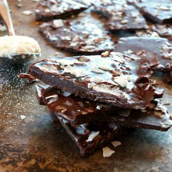 Coconut Dark Chocolate Bark