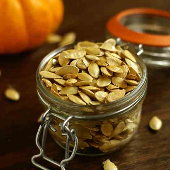 Roasted Pumpkin Seeds, Yum!