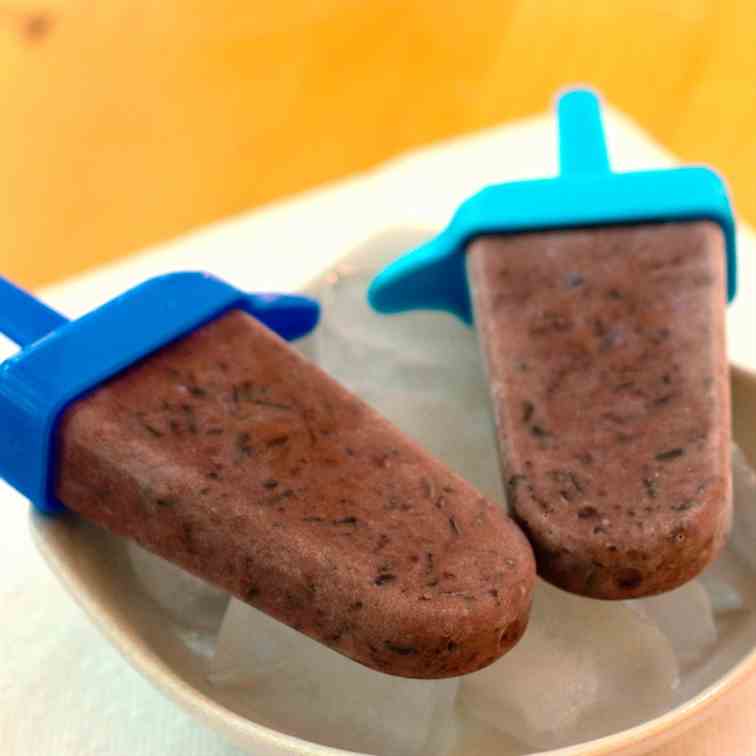 Black Rice Pudding Popsicles