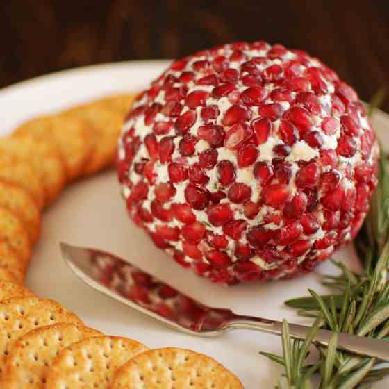 Pomegranate Rosemary Cheese Ball