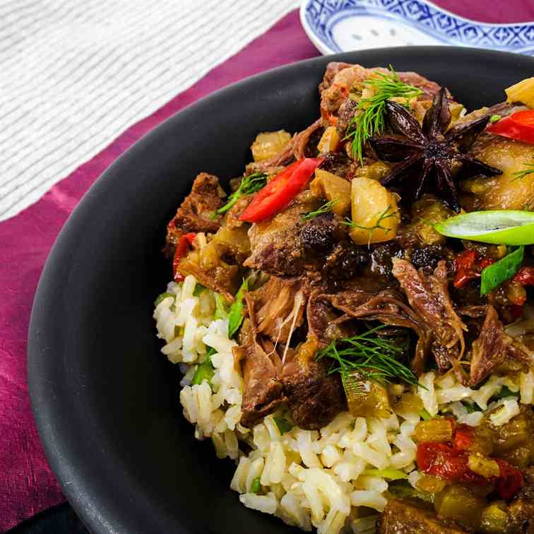 Tender Chinese oxtail with fennel