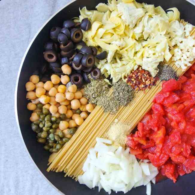 One Pot Spaghetti Alla Puttanesca