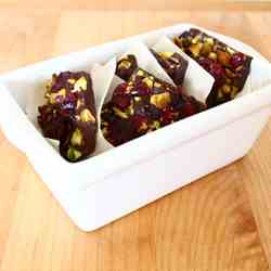 Pistachio & Cranberry Dark Chocolate Bark