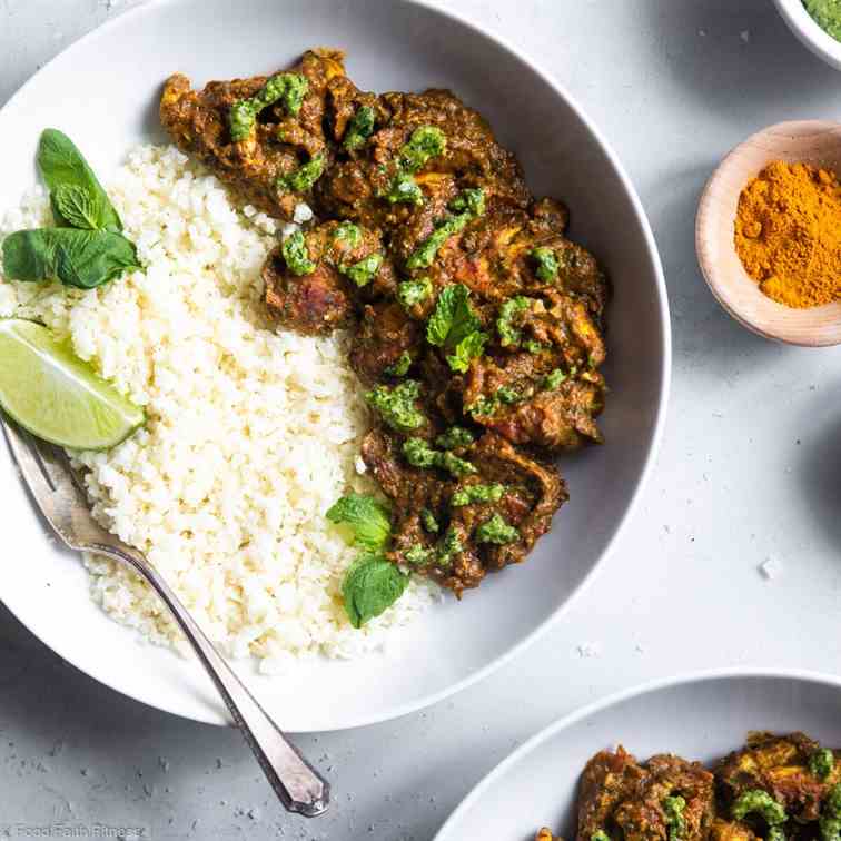 Indian Chicken with Cilantro Pesto