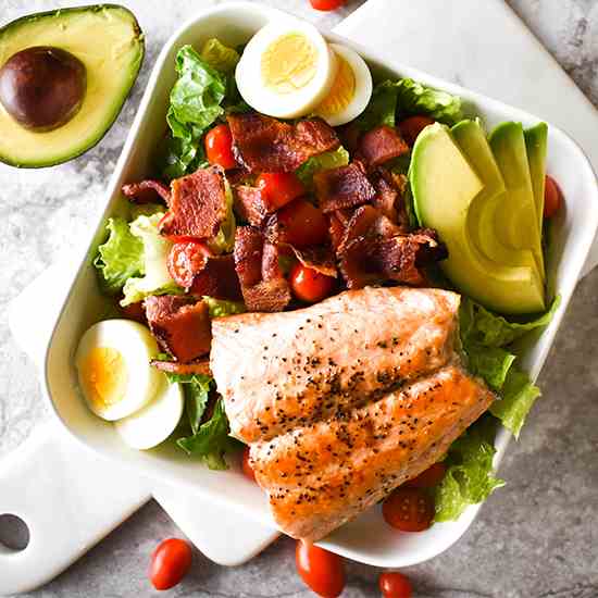 Paleo Salmon Cobb Salad