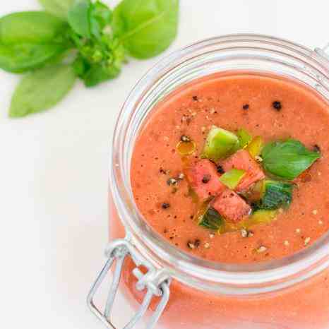 Chilled watermelon gazpacho