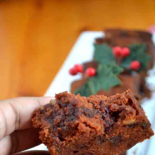 Eggless Christmas Fruit (Plum) Cake