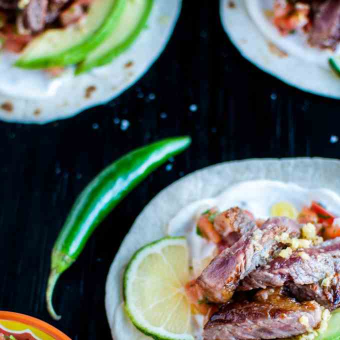 Garlic Butter Steak Tacos