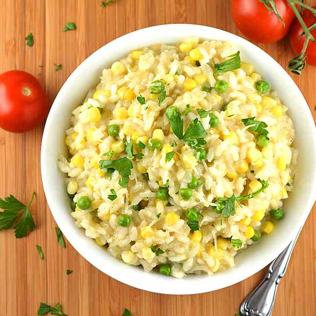 Vegan Sweet Summer Corn Risotto