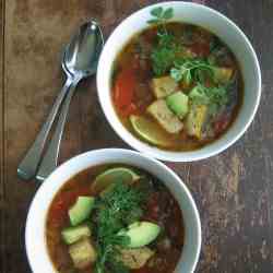 Mexican Tomato Chickpea Soup