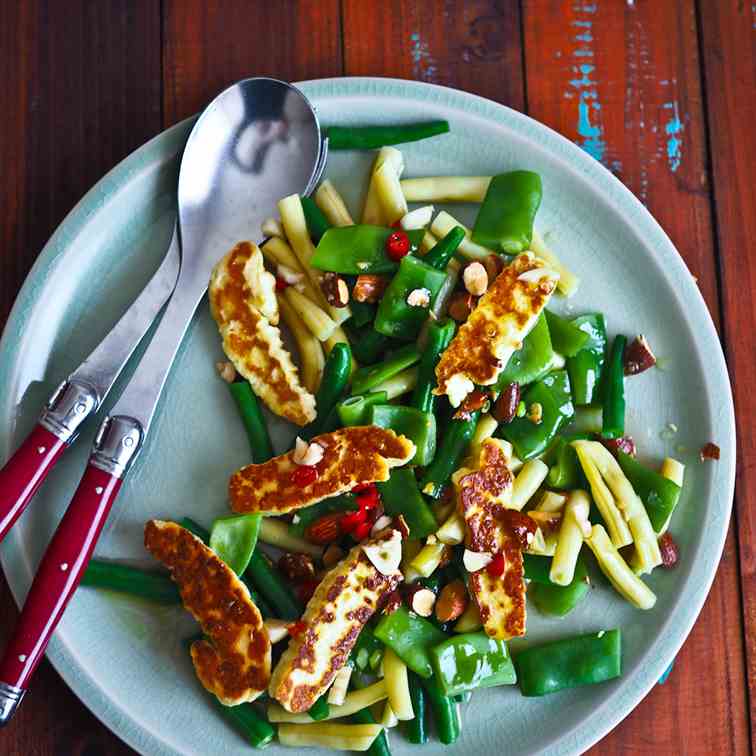 Green - Yellow Bean Halloumi Salad