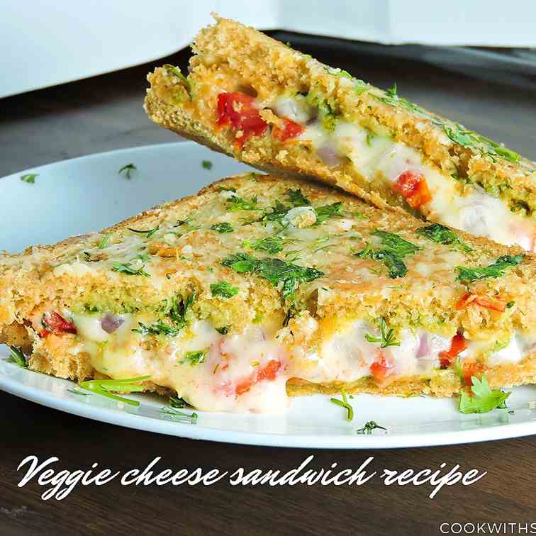 Grilled veggie cheese sandwich recipe