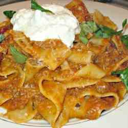 Pappardelle Pasta Bolognese