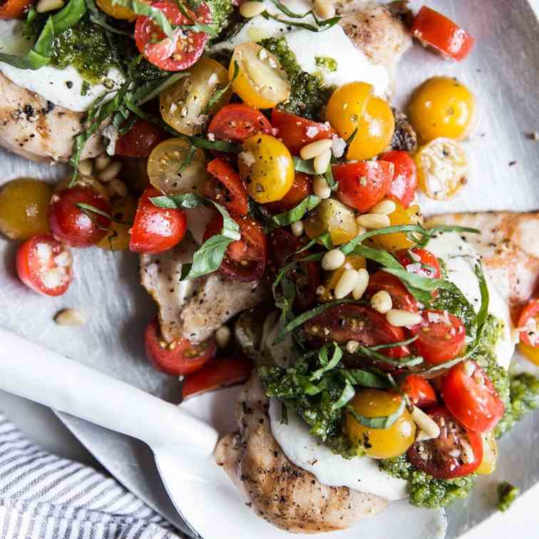 Pesto Chicken Bruschetta