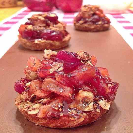 Apple Cranberry Crisp Cups