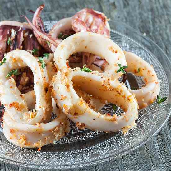 Marinated squid