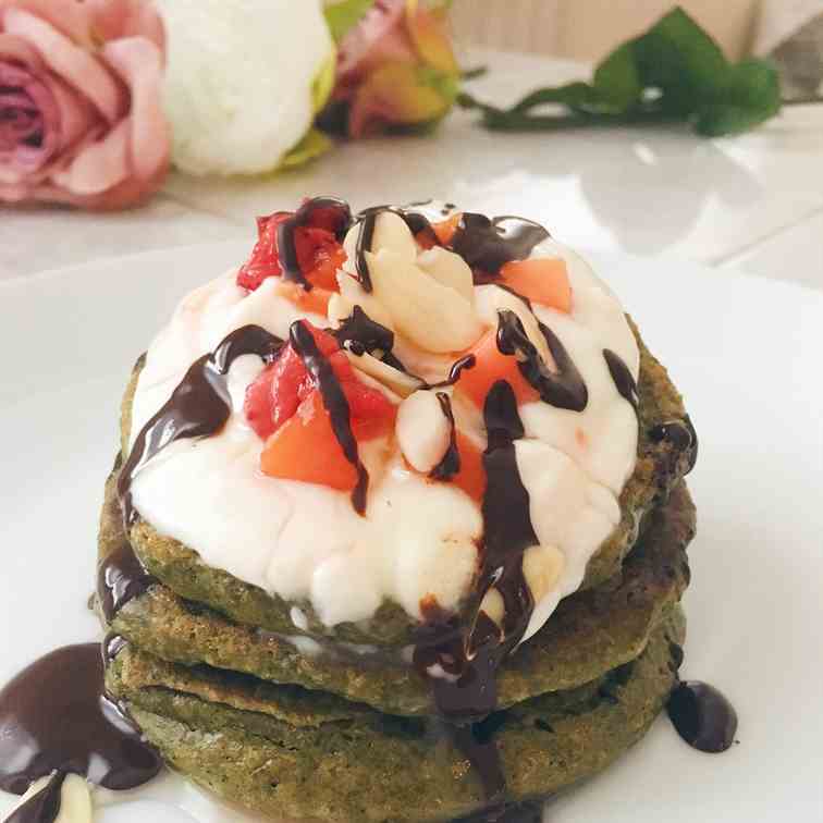 Matcha Green Tea Pancakes