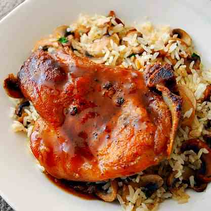 Honey & Spice Glazed Pork Chops