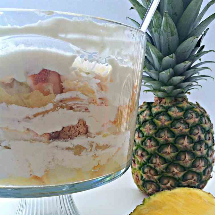 No Bake Pineapple Coconut Cake