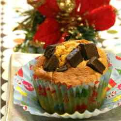 pumpkin cupcakes w/ chocolate chips